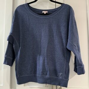 Juicy Couture Navy 3/4 Dolman Sleeve Shirt with‎ Back Laces